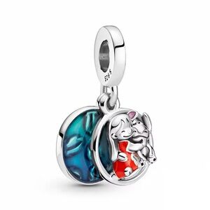 New Disney Sterling Silver 925 Lilo & Stitch bracelet charm